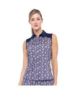 NWT BELYN KEY KATHERINE FLORAL Keystone Sleeveless Golf Shirt XS S M L X... - $44.99