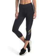 Splendid Studio Striped Capri Leggings in Black Multi Stripe SZ L NWT $88 - $49.00