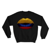 Lips Colombian Flag : Gift Sweatshirt Colombia Expat Country - £23.50 GBP