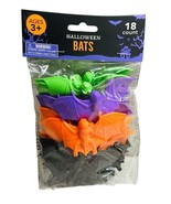 Halloween Pack 18Ct Bats Purple/Green/Black/Orange Plastic 3+ - $13.74