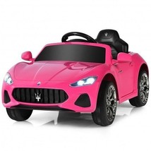 12V Kids Ride-On Car with Remote Control and Lights-Pink - Color: Pink - £153.36 GBP