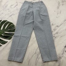 Lee Womens Vintage 90s High Rise Pleated Pant Size 12 New Blue White Plaid - $32.66