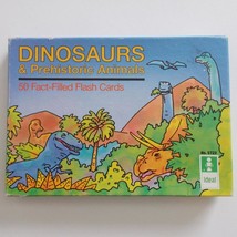 Dinosaur Flash Cards Ideal School Supply Company Learning Educational Vintage - £17.84 GBP
