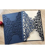 50pcs Custom Laser Cut wedding invite,laser cut wedding invitations - $55.00
