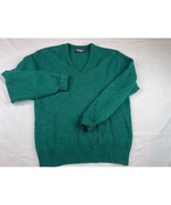 Vintage Jantzen Sweater Womens Medium Green Wool Blend V Neck Pullover U... - $25.25