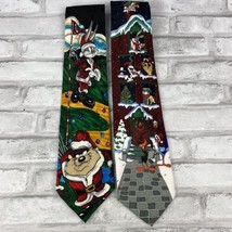 Looney Tunes Christmas Tie Necktie Lot of 2 Bugs Bunny Golf Taz Tweety Bird More - £11.91 GBP