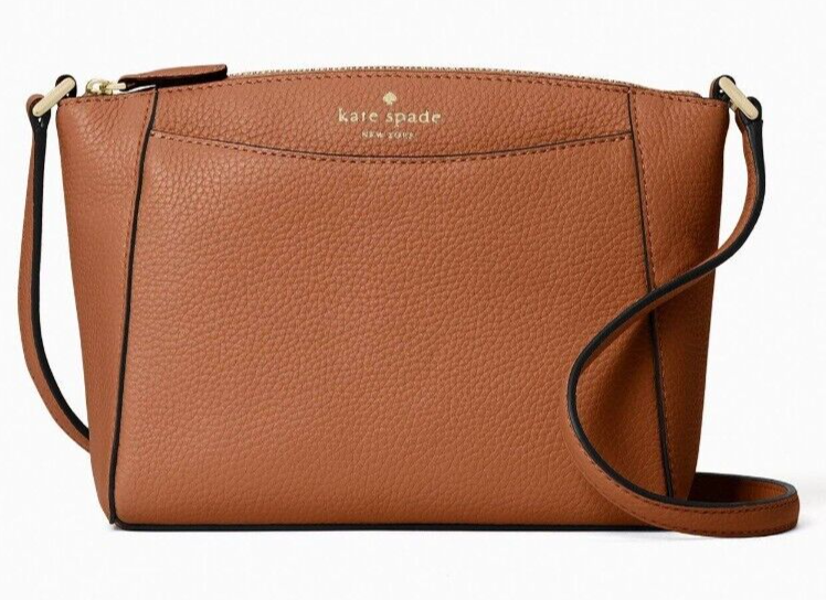 Kate Spade Monica Crossbody Bag Brown Leather Purse WKR00258 NWT $279 Retail