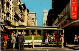 California San Francisco Cable Car Turntable Trolley Powell St. Vintage Postcard - £5.87 GBP