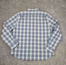 Nautica Shirt Men XXL Blue Plaid NauticaFlex Performance Wrinkle Resistant - £15.02 GBP