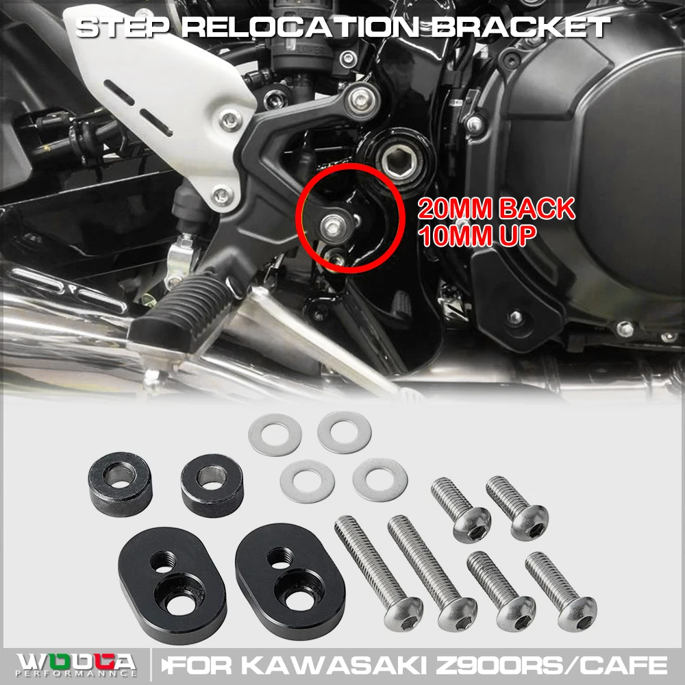 Ion bracket for kawasaki z900rs cafe 2018 2023 rearsets shift step position kit z900 rs thumb200