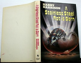 Harry Harrison A STAINLESS STEEL RAT IS BORN 1st American HCDJ BCE  - $7.18