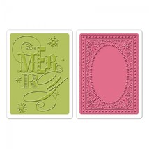 Sizzix Textured Impressions Embossing Folders, 2pk, Clear - £22.07 GBP