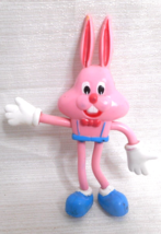Vtg STC Bendable Bendy Wire Rubber Easter Bunny Rabbit Gloves Pants Tie 4 1/4&quot; - £7.80 GBP