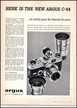 1957 Argus C-44 Camera PRINT AD &quot;Here Is The New Argus C-44&quot; BX4 - $6.65 CAD