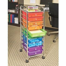 Rolling Cart Crafts Hobbies Drawer Organizer Mobile Storage Bins Multi-Color New - £62.84 GBP