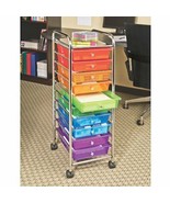 Rolling Cart Crafts Hobbies Drawer Organizer Mobile Storage Bins Multi-C... - $79.46