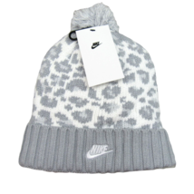 Nike Sportwear Snow Leopard Womens Pom Beanie One Size NEW DM8403-063 - £23.66 GBP