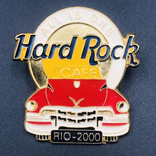 Vintage 2000 Hard Rock Cafe Rio All Is One Red Car Pin -- 1.5" x 1.5" - $9.49