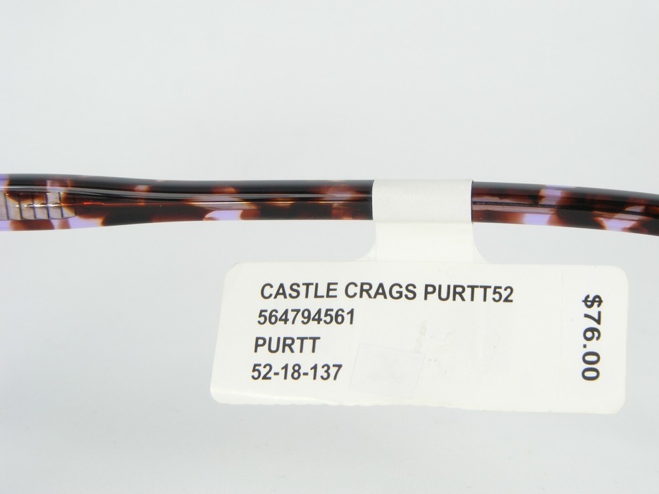 W/ TAG 7 For All Mankind CASTLE CRAGS PURTT PURPLE TORTOISE EYEGLASSES 52-18-137 Item image 8