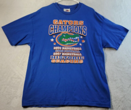 Florida Gators Tri Lake Shirt Mens Size XL Blue Short Sleeve Round Neck Football - £11.63 GBP