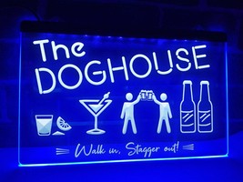 The Dog House Illuminated Led Neon Sign Home Bar Decor, Beer Wine Sign Light - £20.77 GBP+