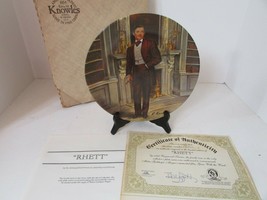 GONE WITH THE WIND RHETT COLLECTOR PLATE #17086 COA BOX 4TH ISSUE  - £15.54 GBP