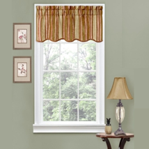 Waverly Traditions Stripe Ensemble Rod Pocket Valance for Windows in Bed... - $14.30