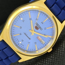 Vintage Refurbished Seiko 5 Auto 6309A Japan Mens D/D Blue Watch 593c-a314889-6 - £29.96 GBP