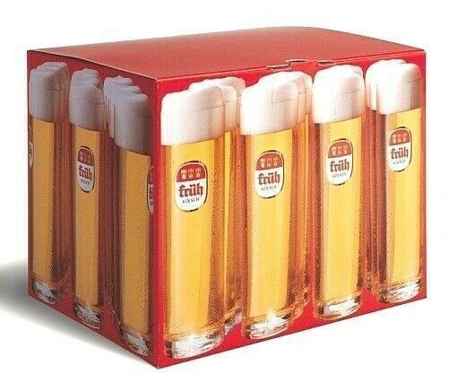 12 Fruh Kolsch Cologne German Beer Glasses in Collector´s Box