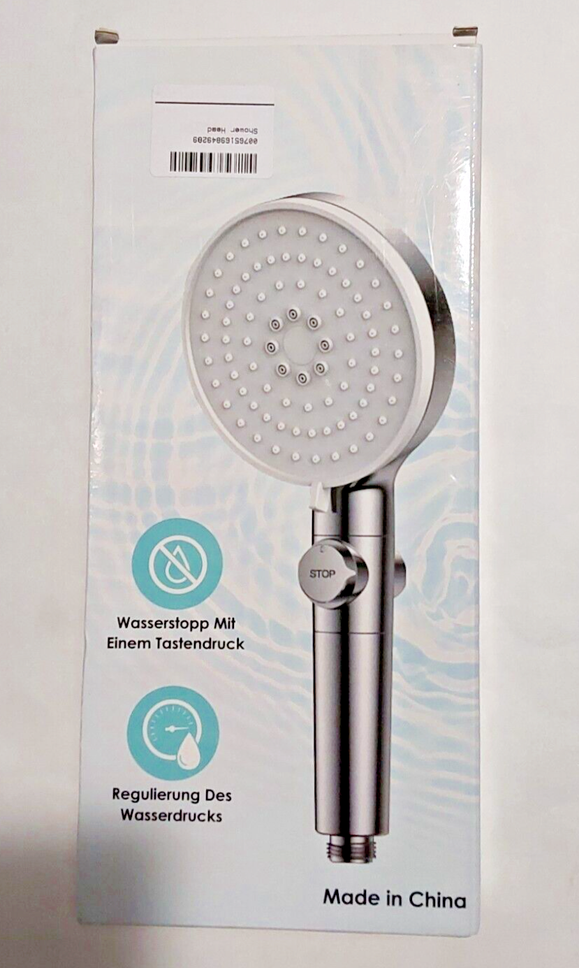 Prolinx Multifunction Handheld Shower Head 5 Modes, Polished Chrome ~ NWOT