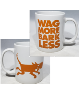 Wag More Bark Less Orange Letters Dog on White Coffee Mug by Cloud Star ... - $14.95