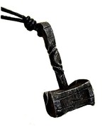 Hand-Forged Iron Thor&#39;s Hammer Pendant - Norse/Odin/Mjolnir/Medieval/Nec... - €42,55 EUR