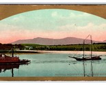 Catskill Mountain and Boats on Hudson River New York NY Gilt DB Postcard... - $4.49