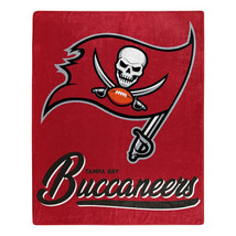 Tampa Bay Buccaneers 50&quot; by 60&quot; Plush Signature Raschel Throw Blanket - NFL - £29.35 GBP
