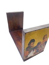 Vintage Jesus Childrens Book Series Wood Shelf Stand Holder Display Rare Wooden - £21.38 GBP