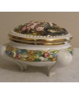 CAPODIMONTE ITALY NUDE CHERUB   TRINKET BOX FOOTED - $100.95 CAD