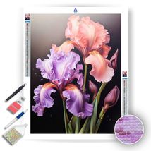 Iris Flowers - Diamond Painting Kit - £19.67 GBP+
