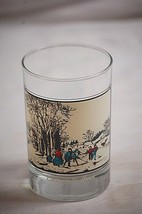Currier &amp; Ives Arby&#39;s Collector&#39;s Glass Winter Pastime Scene No Box - £7.77 GBP