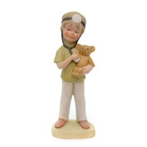Vintage Bisque Building On dreams When I grow up Schmid 1981 Boy Doctor ... - $11.85
