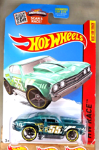 2015 Hot Wheels #140 HW Race X-Raycers &#39;69 CHEVELLE Green w/Black OH5SpYellowRim - $11.00