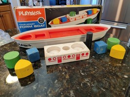 Vintage Playskool Take A Part Boat Steam Wood Wooden with Original Box - £68.99 GBP