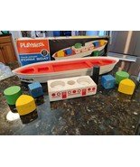 Vintage Playskool Take A Part Boat Steam Wood Wooden with Original Box - £67.48 GBP