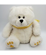 Vintage Chosun Plush White Polar Bear Yellow Scarf Paws &amp; pads 15&quot; - £22.88 GBP