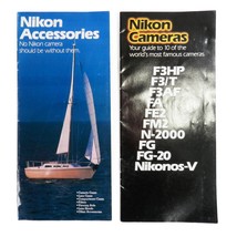 VTG 1980s Nikon Accessories Camera Pamphlet Paper Ephemera F3HP FG FA FM2 - £3.93 GBP