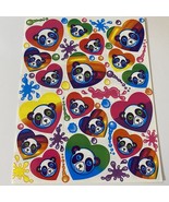 Vintage Lisa Frank Rainbow Painter Panda Bear Sticker Sheet S162 *Mispri... - $64.99