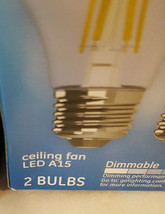 GE Refresh Energetic Daylight A15 Ceiling Fan Bulbs (2) 2 Packs Clear Dimmable - £7.75 GBP