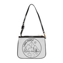 Personalized Black White I Hate People Nature Scene Camping Tent Circle Zipper S - £25.22 GBP