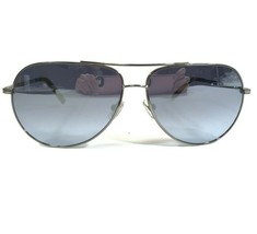 Morgenthal Frederics Sunglasses 64 PIPER-XL Silver Aviator Frames w/ Blu... - £73.09 GBP