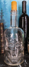 Large 30oz Skeleton Skull Whisky Vodka Scotch Liquor Cork Glass Bottle Decanter - £20.55 GBP