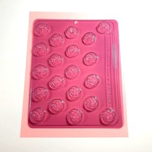 Vintage Candy Melts Mold Rose Mini 1Inch Polymer Clay Fondant Soap - £11.08 GBP